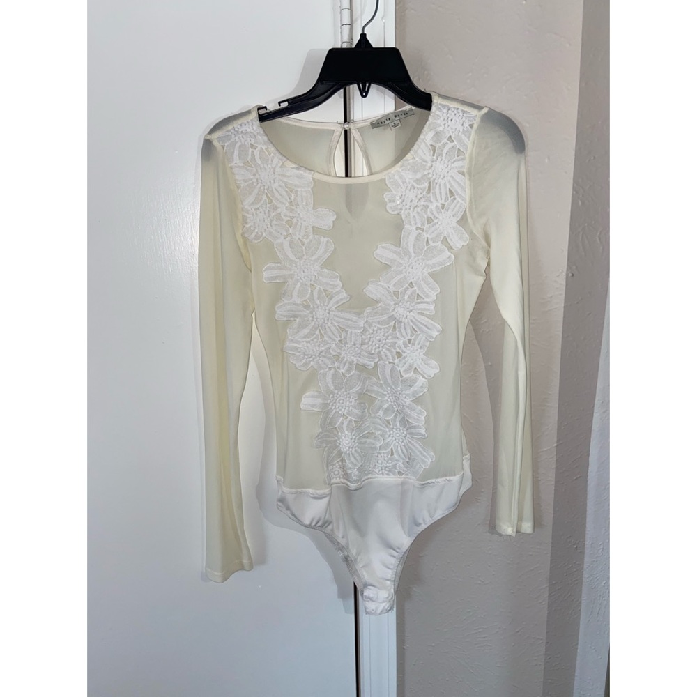 White mesh bodysuit